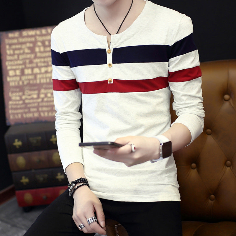 Slim top men's long sleeves