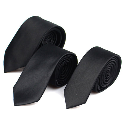 Casual Formal Wear Black Ultra-narrow 6cm Tie