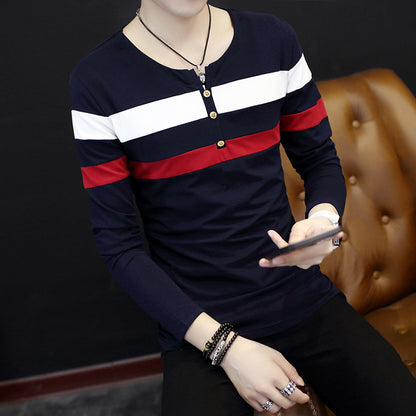 Slim top men's long sleeves