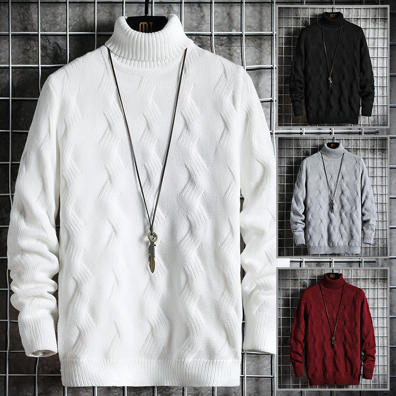 New Men'sTurtleneck Sweater Long Sleeves