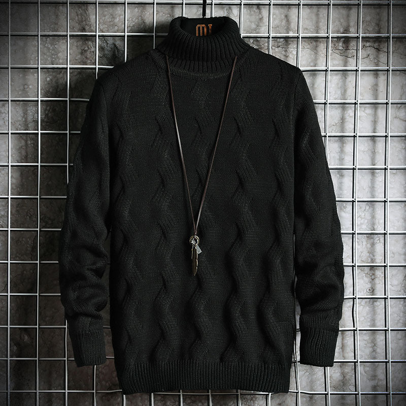 New Men'sTurtleneck Sweater Long Sleeves