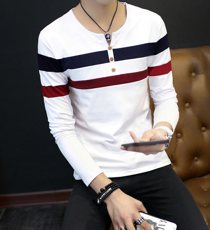 Slim top men's long sleeves