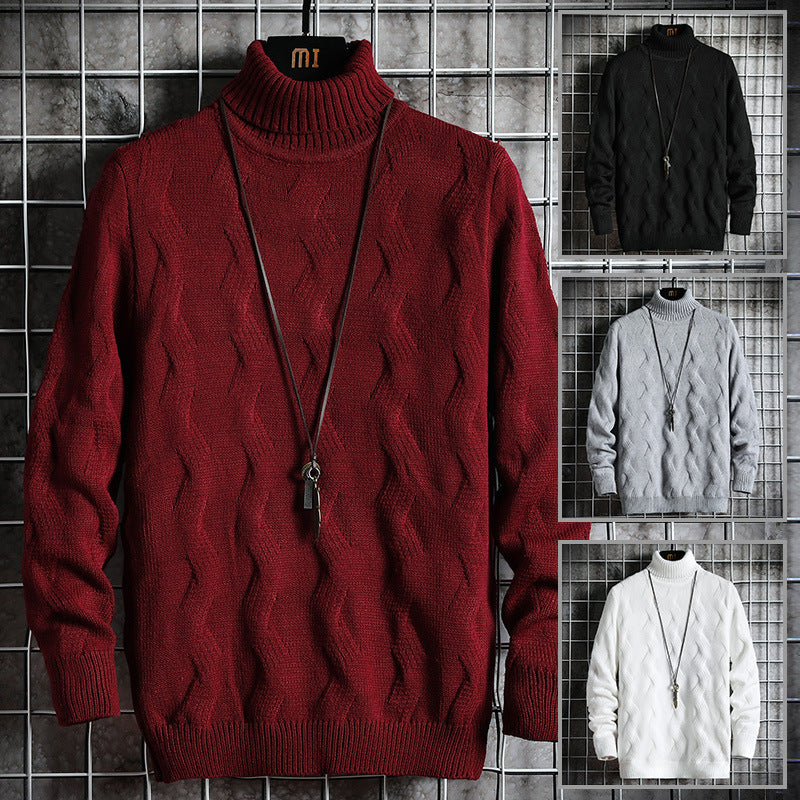 New Men'sTurtleneck Sweater Long Sleeves