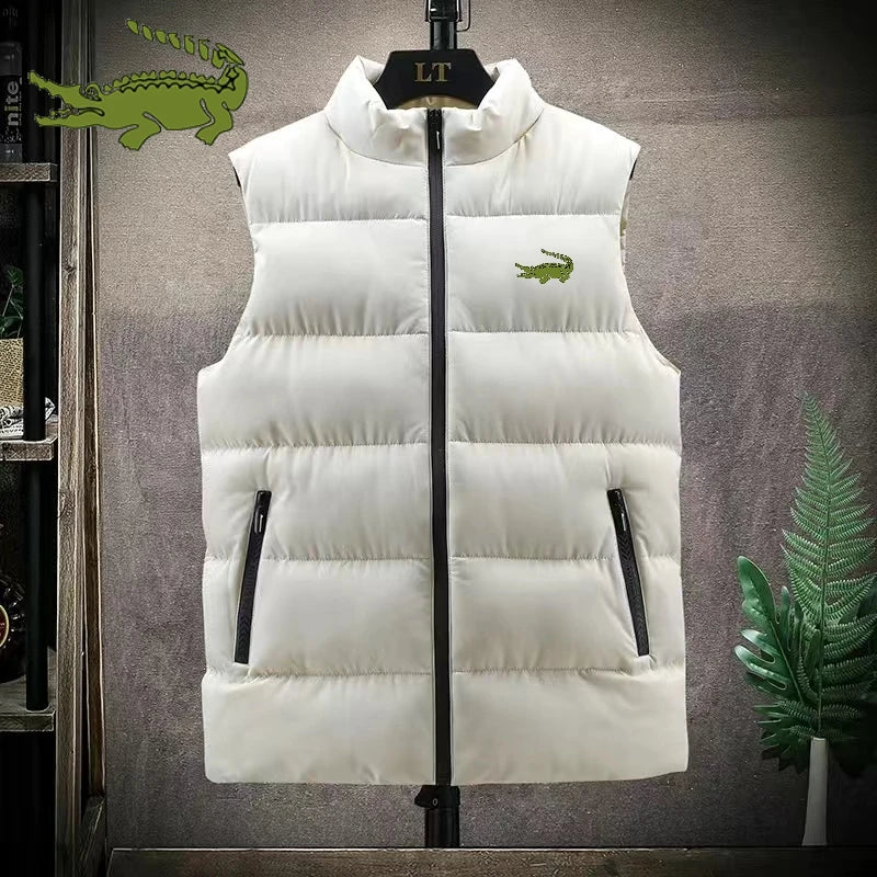 Men's Autumn and Winter High Quality Brand Cotton Tank Top Jacket Hot Selling Thickened Large Casual Fashion Comfortable Sleevel