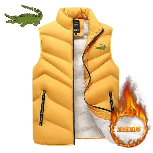 Men's Autumn and Winter High Quality Brand Cotton Tank Top Jacket Hot Selling Thickened Large Casual Fashion Comfortable Sleevel