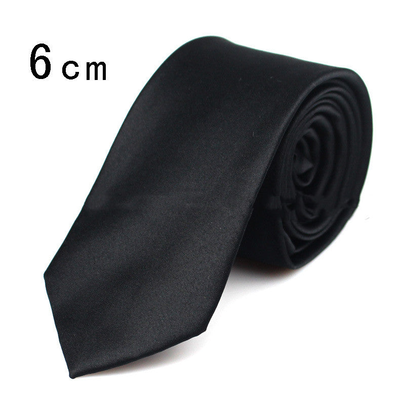 Casual Formal Wear Black Ultra-narrow 6cm Tie