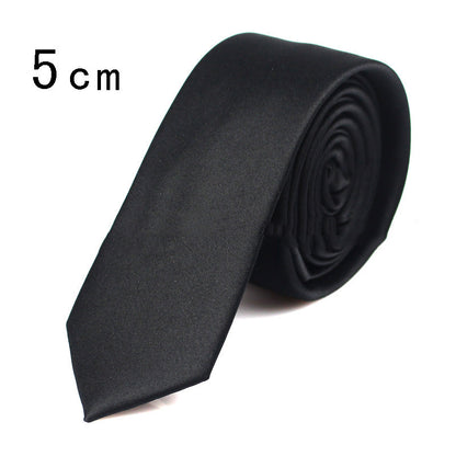 Casual Formal Wear Black Ultra-narrow 6cm Tie