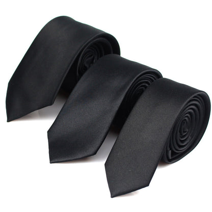 Casual Formal Wear Black Ultra-narrow 6cm Tie